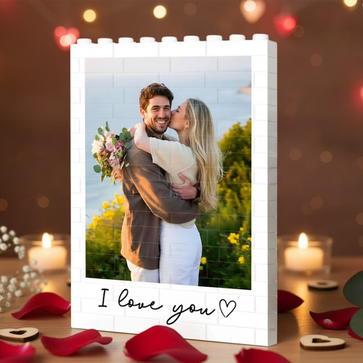 Personalized Couple Photo I Love You Forever Building Brick Blocks LM32 899155