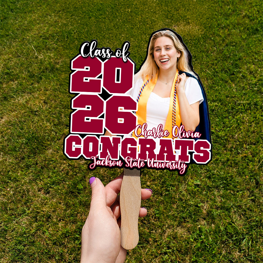 Personalized Congrats Class Of 2026 Face Fan Graduation Party Decoration LM32 899453