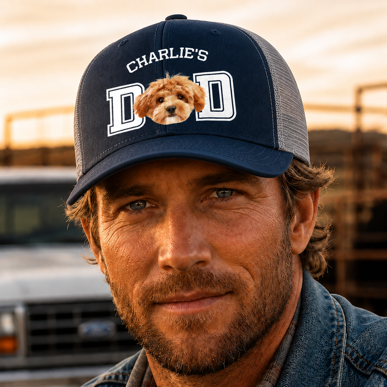 Custom Photo And Name Trucker Hat For Dog Lover TH10 170263