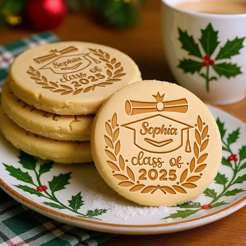 Personalized Name Congrats Graduation Class Of 2025 Cookie Stamp LM32 897439