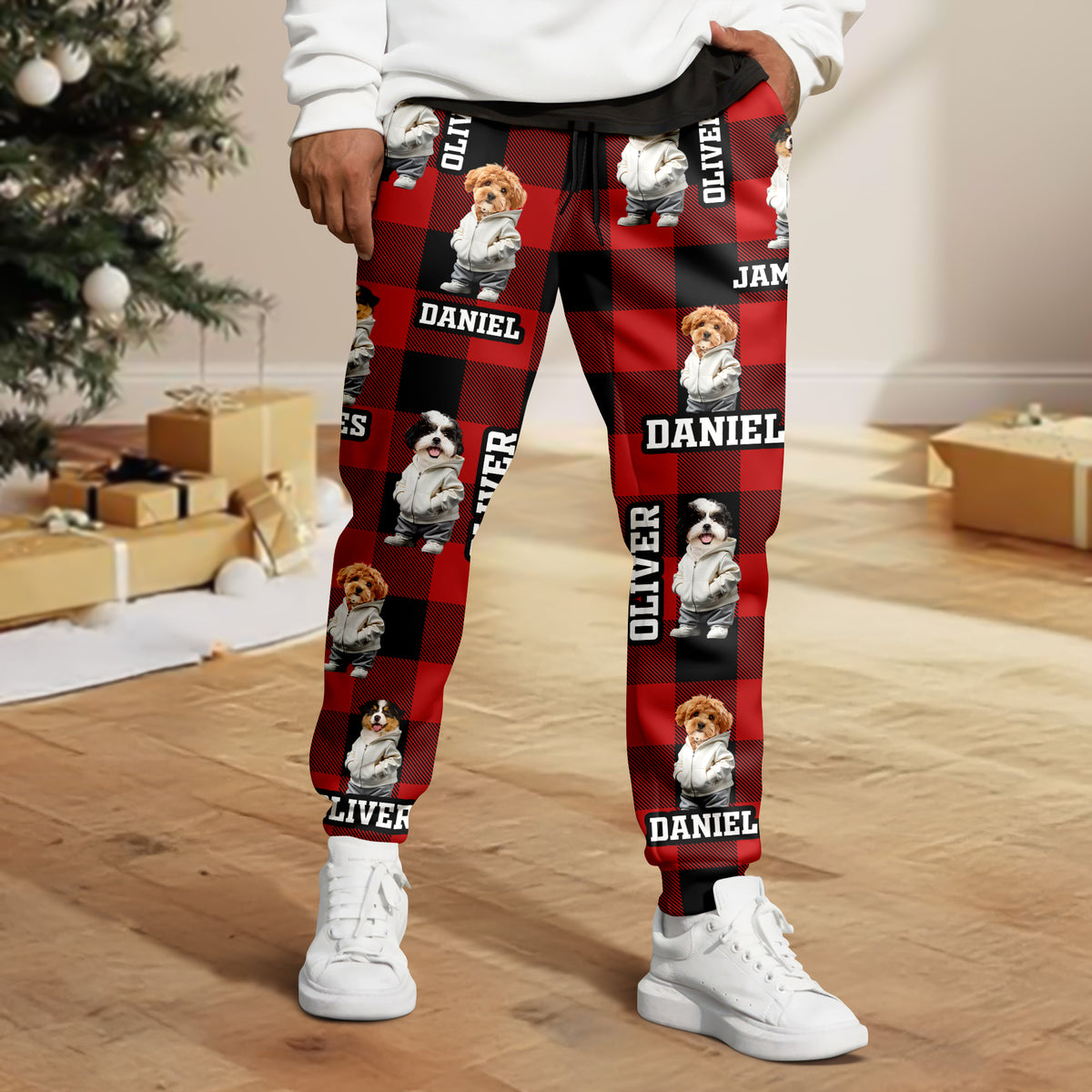 Custom Photo Cool Dog Christmas Sweatpants HA75 892922