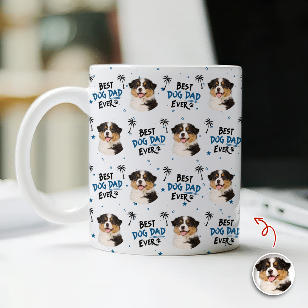 Custom Photo Best Dog Dad, Dog Mom Ever Personalized Mug CH07 910660