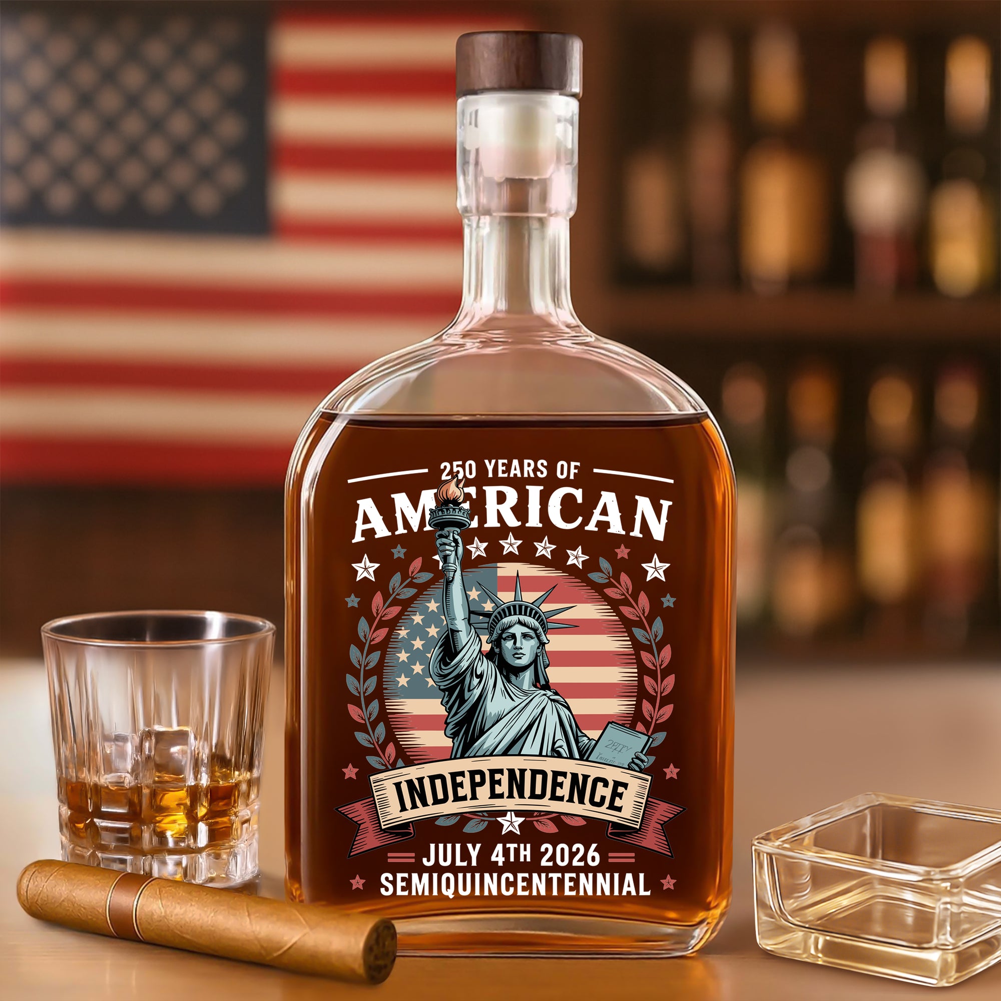250 Year Of American Independence Whiskey Bottle LM32 895299