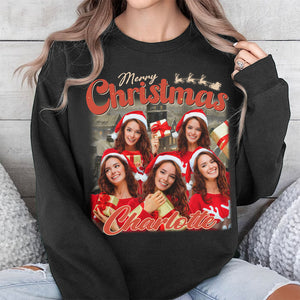 Custom Human Face Photo Merry Christmas Sweatshirt TH10 892021