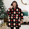 Custom Photo Face And Heart Icon Hoodie Blanket HA75 898286