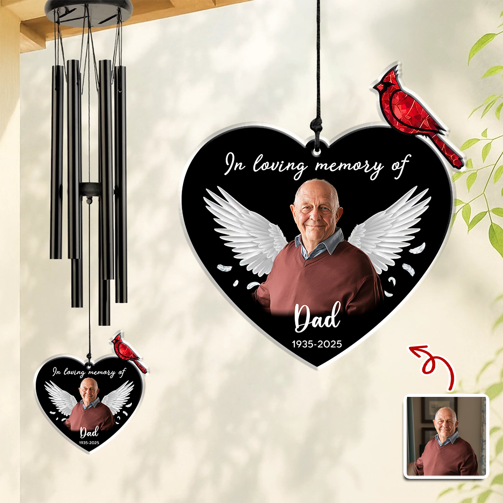 Custom Photo In Loving Memory Of Memorial Acrylic Wind Chimes HA75 897848