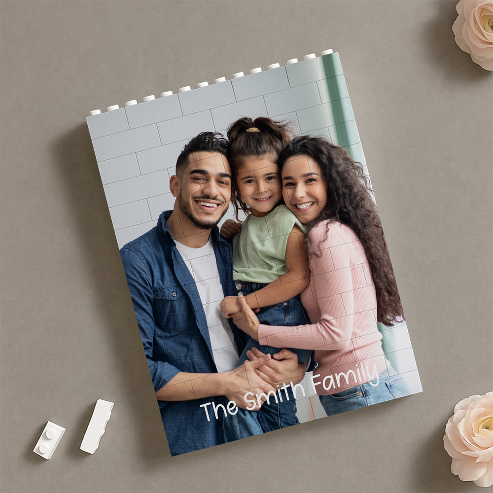 Custom Family Photo Rectangle Building Brick Blocks Father's Day Gift HA75 892386
