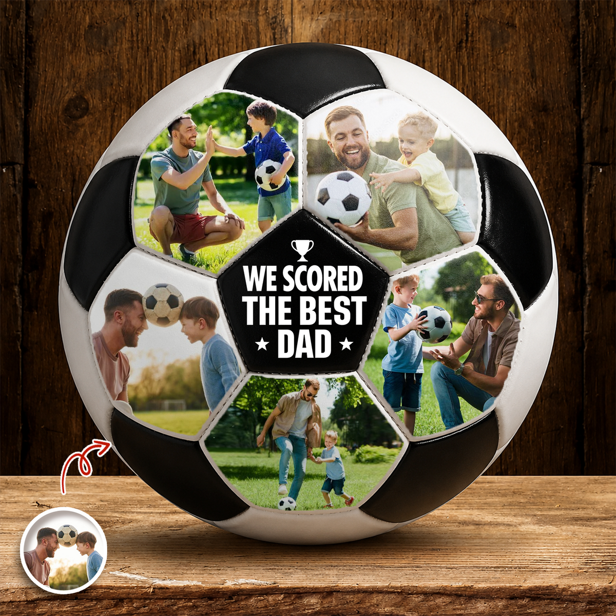 Custom Photo I Scored The Best Dad Soccer Ball - Gift For Dad, Father's Day, Soccer Lovers HO82 902722
