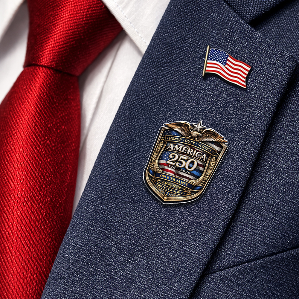 Custom Officer Name Honor Duty Service Acrylic Pin TH10 169379