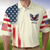 Custom Name American Flag 250th Anniversary 1776–2026 Eagle Patriotic Polo Shirt HO82 902028