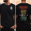 My Daddy Is Golf Legend - Family Personalized Custom Front And Back Dark Shirt TH10 898165