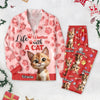 Custom Cat Name Life Is Better With Cats 3D Effect Pajamas LM32 895933