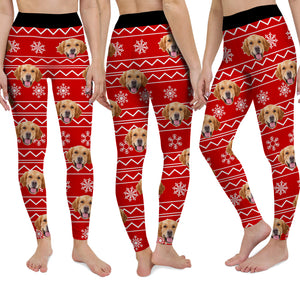 Custom Photo Christmas Dog Legging HO82 900538