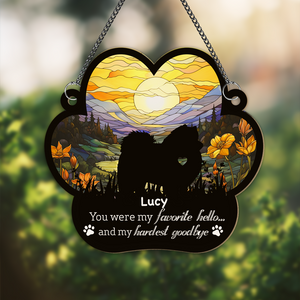 Forever In My Heart Dog Memorial Suncatcher Ornament Personalized Gift TH10 891553