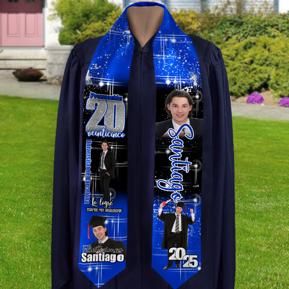 Estolas de graduación personalizadas con foto – Ella creyó que podía, así que lo hizo HA75 892192