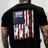 America 250 Best Dad Ever Back Shirt, Custom Footprint Kids Names T-Shirt For Dad CH07 910994
