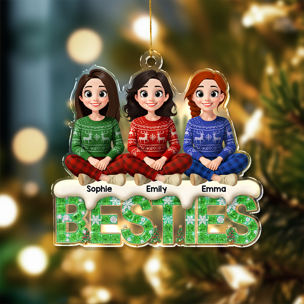 Besties Forever - Personalized Acrylic Ornament LM32 895943