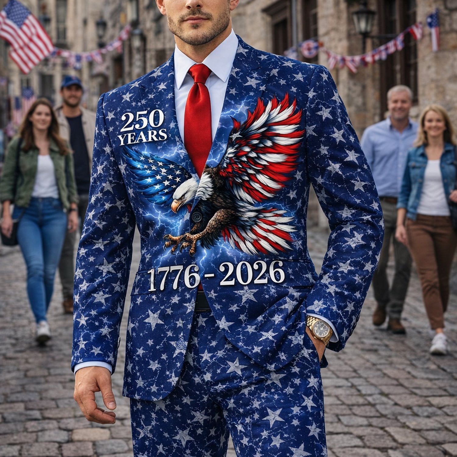 250th Anniversary Eagle Patriotic American Men's Suit HO82 901688