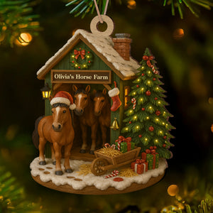 Custom Name Horse Farm Wood Ornament – Christmas Gifts for Women & Men LM32 895613