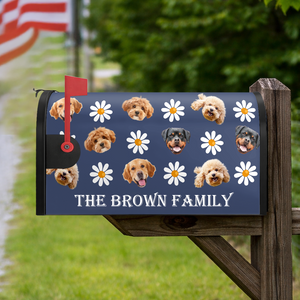 Custom Dog Face Photo With Icon Mailbox Cover TH10 898397
