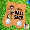 Personalised Cartoon Character Face Photo Suede Golf Ball Bag Sack with 2 Golf Balls Golf Accessory Birthday Gift for Golfer Golf Player HO82 900628