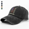 Custom Name America 250 Washed Denim Baseball Cap TH10 896553