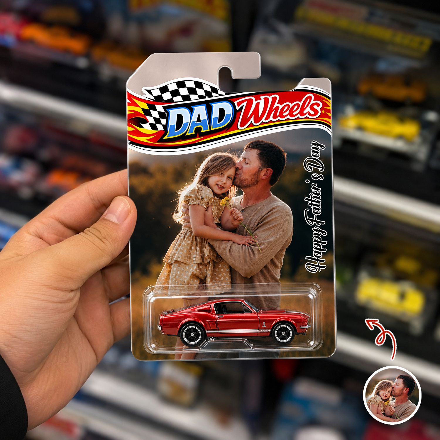 Custom Photo Dad Wheels - Gift for Dad, Father's Day Gift CH07 911674
