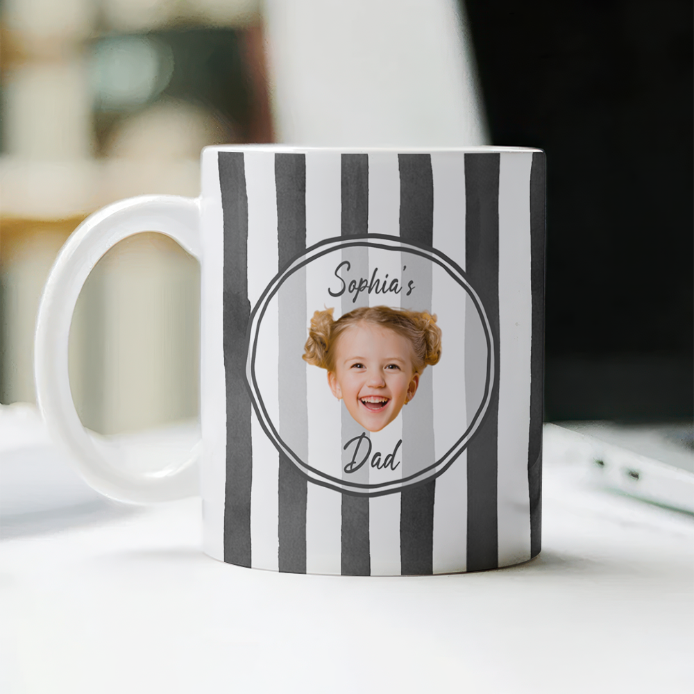 Custom Baby Face Plaid Pattern Print Full Mug - Personalized Gift for Parents LM32 899969