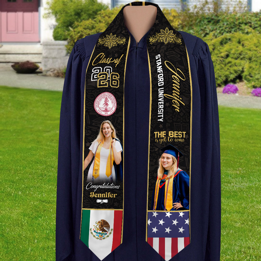 Custom Graduation Stole Class of 2026 Congratulations Sash with Photo Name School HO82 901318