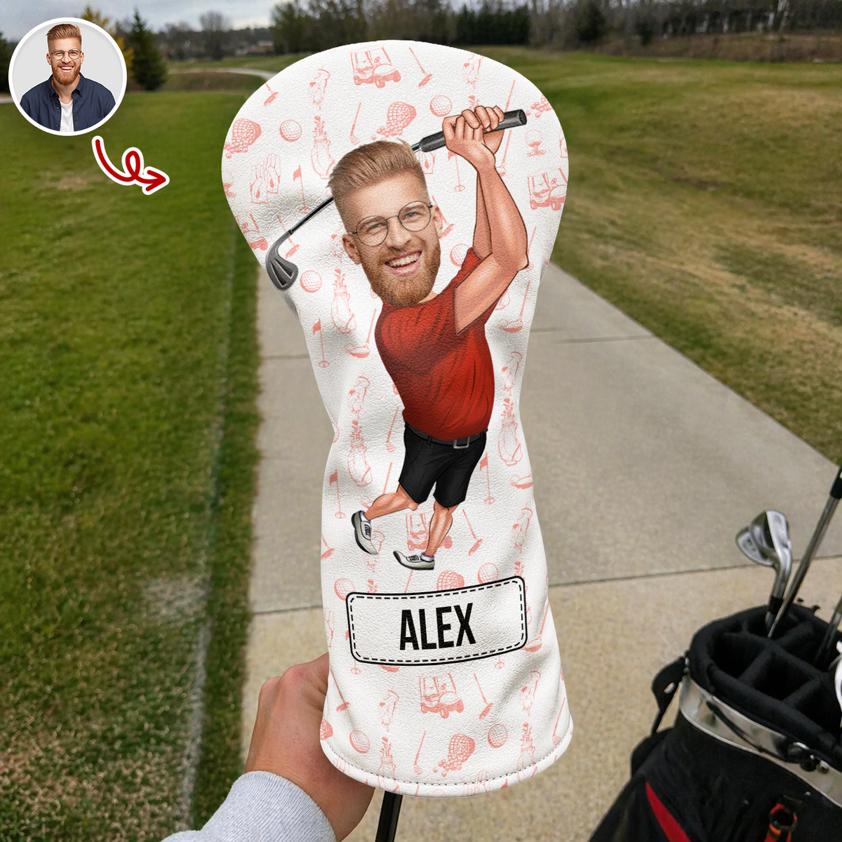 Custom Funny Golfer Photo Golf Head Cover - Golf Lovers Gift CH07 911430