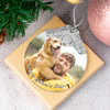 Custom Dog Cat Photo Metal Glass Ornament For Christmas TH10 894747