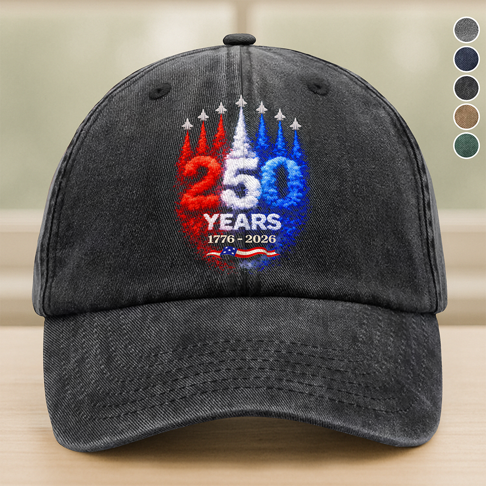 USA 250th Anniversary Rocket – America Rising Freedom Patriotic Washed Denim Baseball Cap LM32 899381