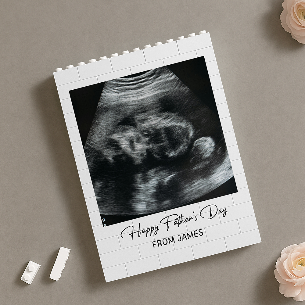 Custom Photo Happy Father's Day Baby Scan Building Brick Blocks TH10 898857
