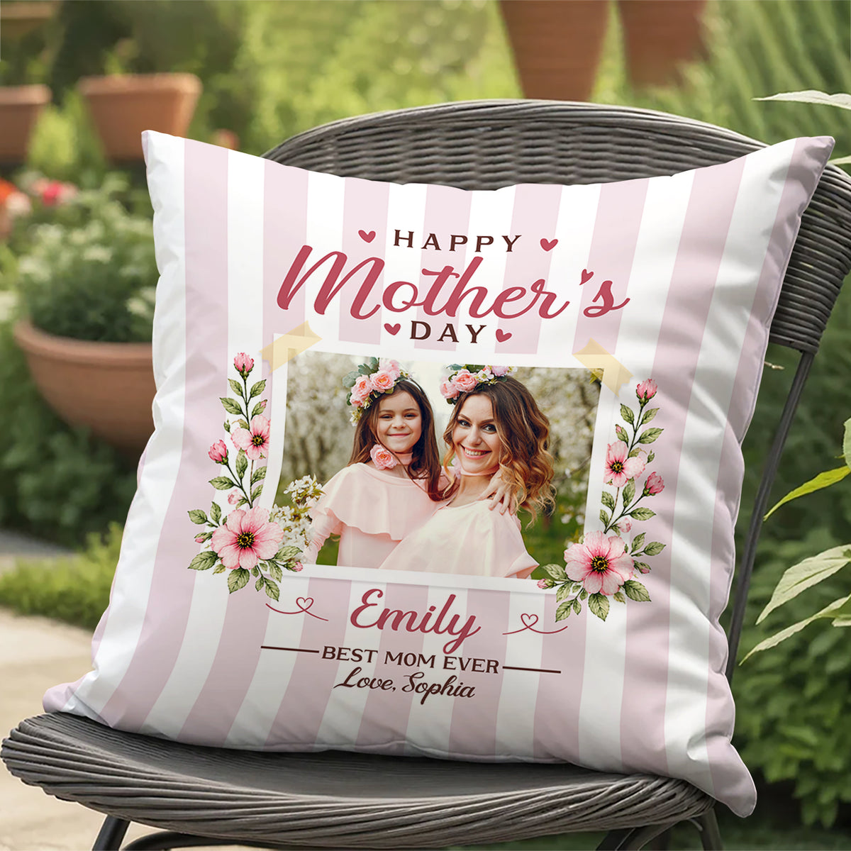 Custom Name Happy Mother's Day Best Mom Ever Pillow HO82 902242