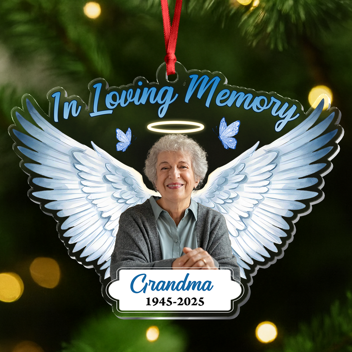 Custom Photo In Loving Memory - Personalized Memorial Acrylic Ornament CH07 896870