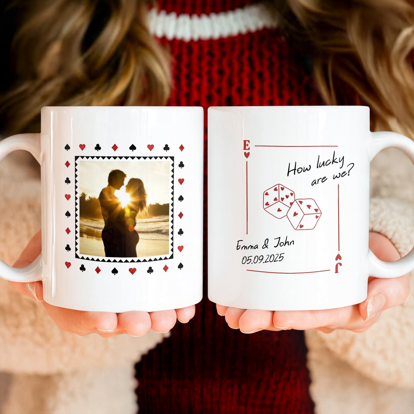 Custom Photo How Lucky Are We Mug Anniversary Gift For Couple CH07 910370