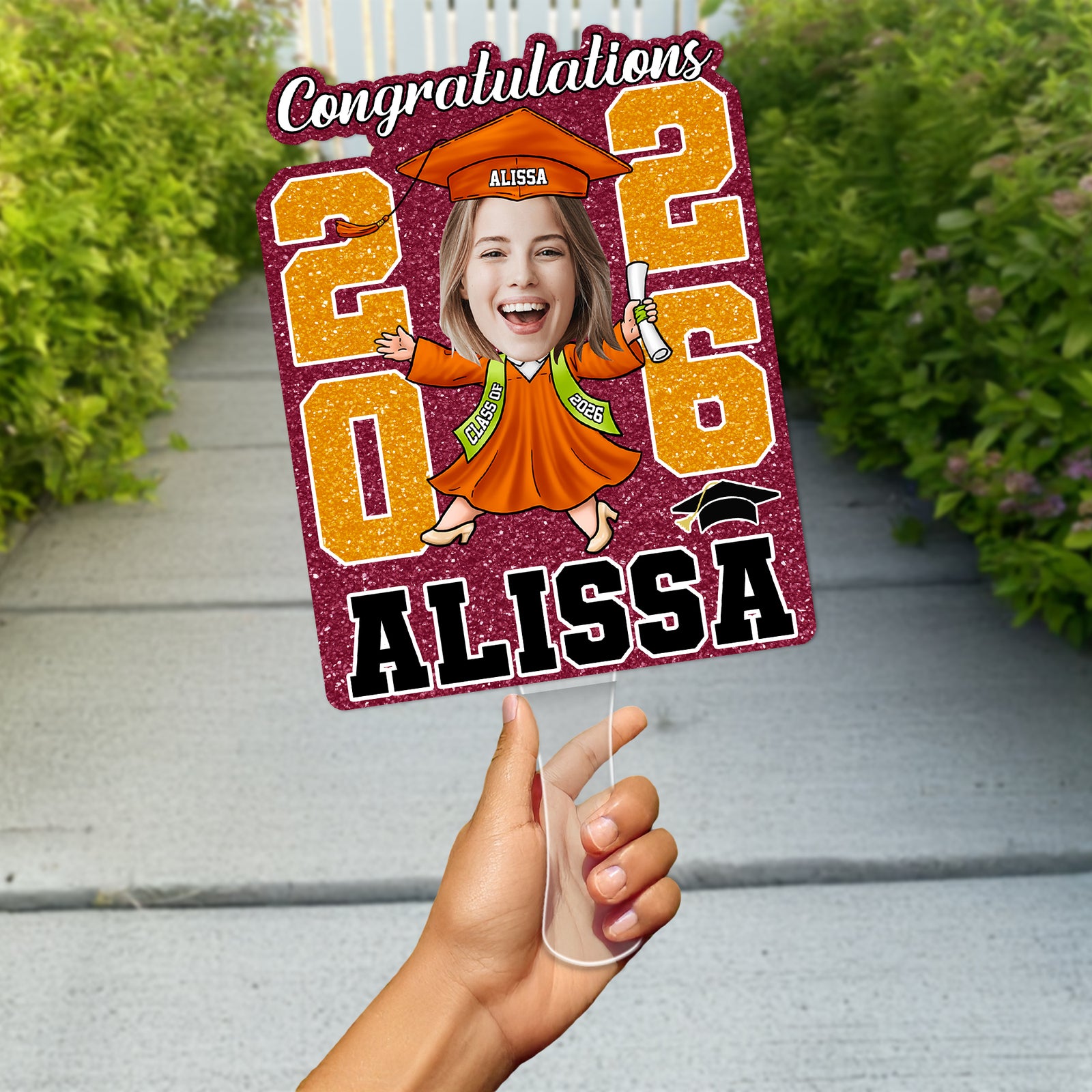 Custom Funny Face Class of 2026 Graduation Face Fan LM32 899323