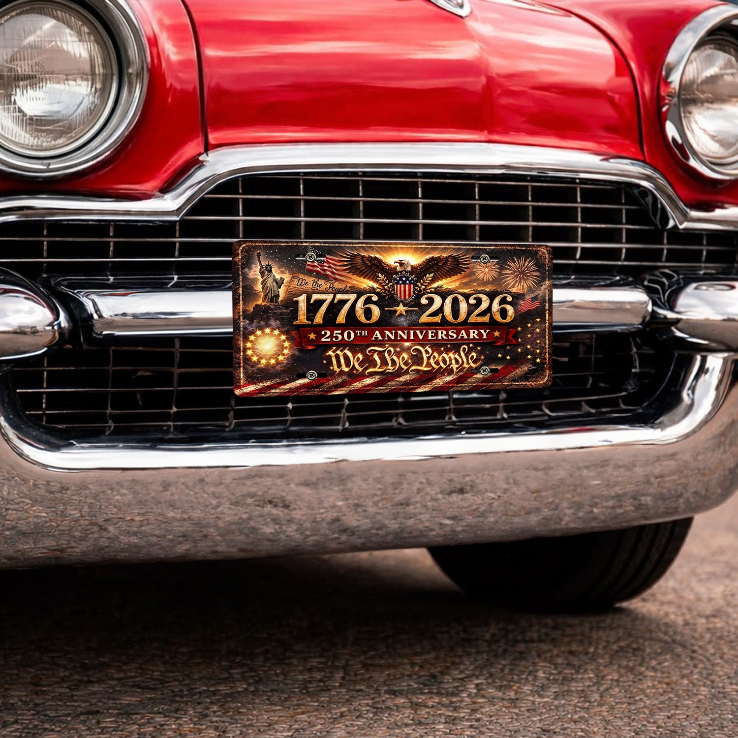 Personalized 250th Anniversary USA 1776-2026 License Plate HO82 902038