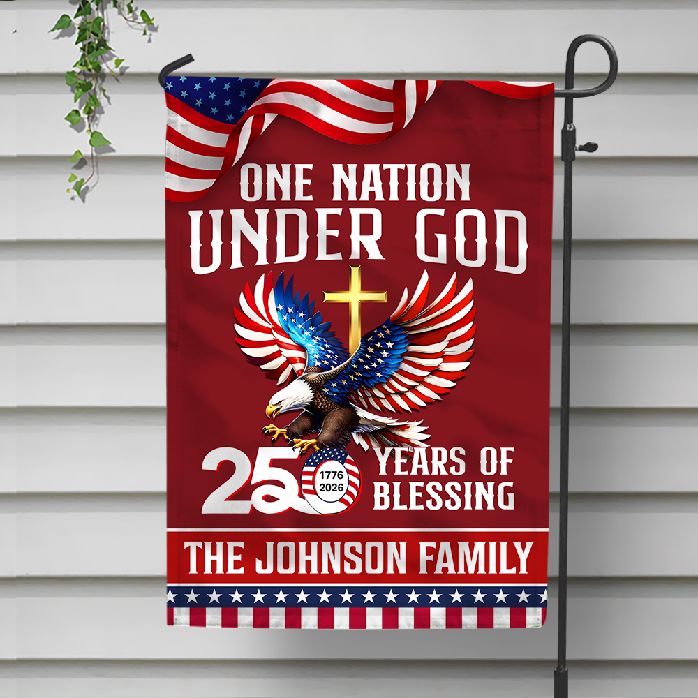 Custom Family Name 250 Years of Blessing America Garden Flag LM32 899011