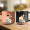 Custom Couple Watercolor Photo Pottery Mug Valentine Gift For Him Her CH07 910194