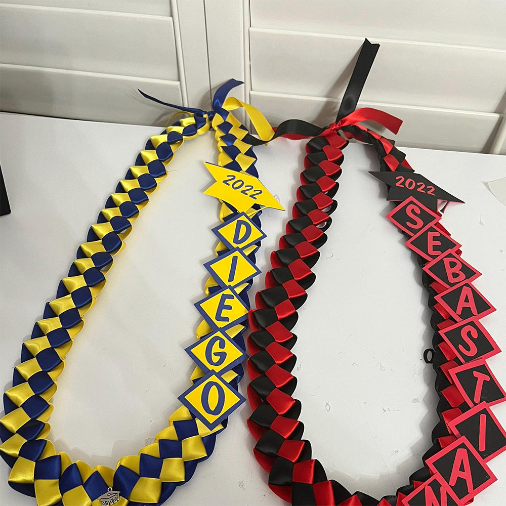 Personalized Name Class of 2026 Braided Graduation Ribbon Lei with Texts - Graduation Sash LM32 899291