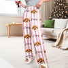 Custom Dog Cat Face Striped Pajama Pants, Personalized Pet Lovers Christmas Gift TH10 171011