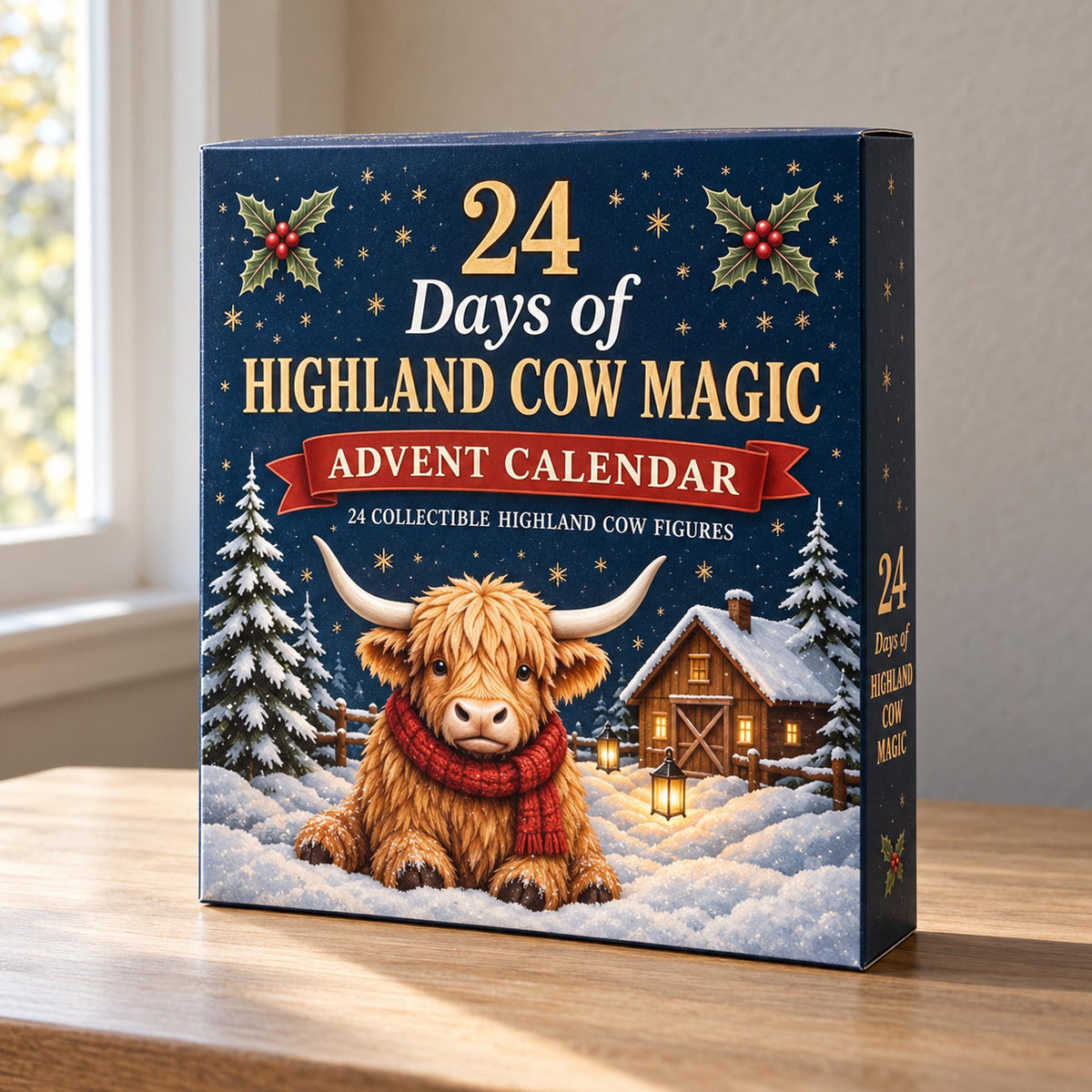 24 Days Of Mini Highland Cow Figures Advent Calendar, Christmas Countdown For Moo-Lovers LM32 670189