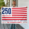 Personalized Family Name 250 Anniversary Independence Day of America Banner House Flag HA75 898798