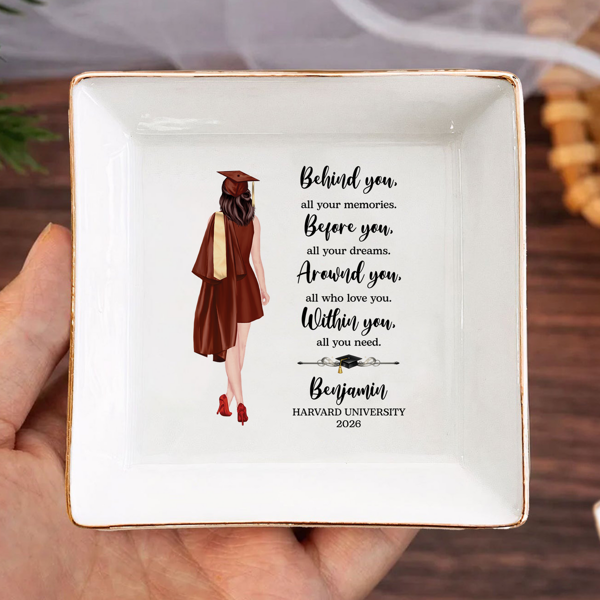 Personalized Graduation Jewelry Dish Class of 2026 Gift for Her HO82 901650
