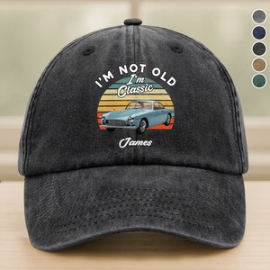 Custom Photo I'm Not Old I'm Classic Washed Denim Baseball Cap CH07 896430