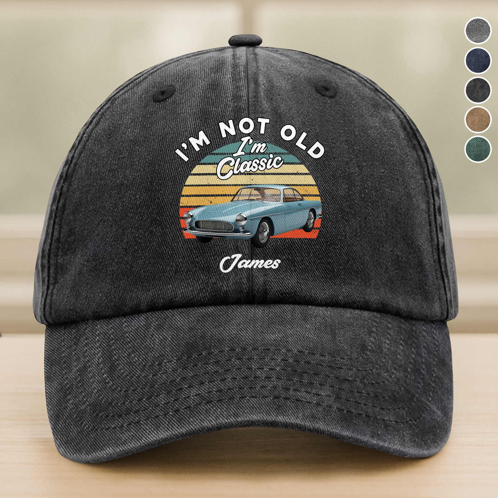 Custom Photo I'm Not Old I'm Classic Washed Denim Baseball Cap CH07 896430