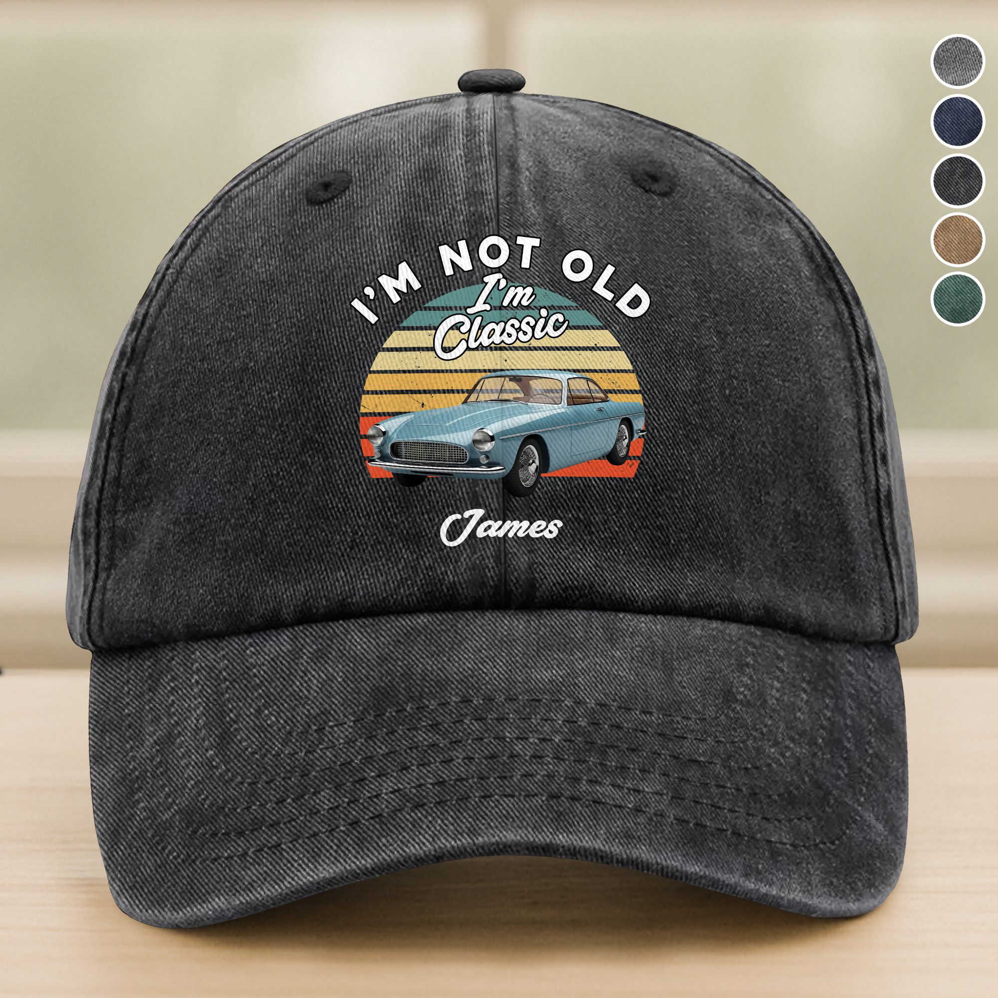 Custom Photo I'm Not Old I'm Classic Washed Denim Baseball Cap CH07 896430