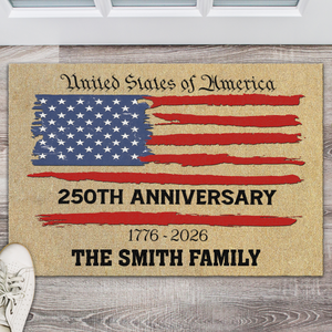 Custom Family Name 250TH Anniversary 1776-2026 Doormat TH10 898431