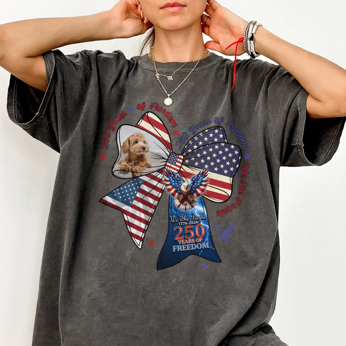 Personalised 250 Years of Freedom Patriotic Eagle We The People Comfort Shirt LM32 899065